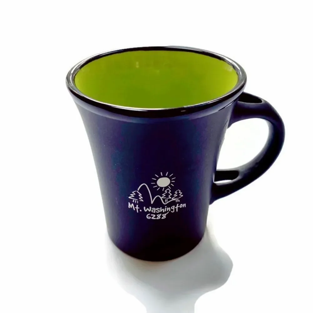 Mt. Washington New Hampshire Coffee Mug Black & Green